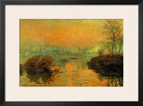 Setting Sun on the Seine at Lavacourt  Effect of Winter  1880
