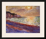 Beach at Pourville  Sunset  1882