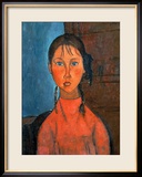 Girl with Pigtails  circa 1918