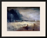 Lifeboat and Manby Apparatus Going off to a Stranded Vessel Making Signal of Distress  circa 1831