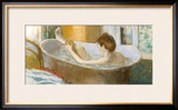 Woman in Her Bath  Sponging Her Leg  circa 1883