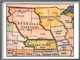Kansas-Nebraska Map  1854