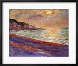 Beach at Pourville  Sunset  1882