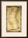 Map Depicting Plantations on the Mississippi River from Natchez to New Orleans  1858