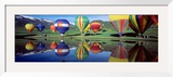 Reflection of Hot Air Balloons on Water  Colorado  USA