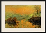 Setting Sun on the Seine at Lavacourt  Effect of Winter  1880