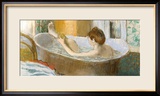 Woman in Her Bath  Sponging Her Leg  circa 1883