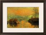 Setting Sun on the Seine at Lavacourt  Effect of Winter  1880