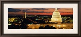 City Lit Up at Dusk  Washington DC  USA