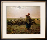 Shepherdess with Her Flock  1863