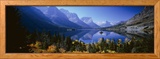 Mountains Reflected in Lake  Glacier National Park  Montana  USA