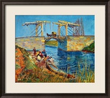 The Drawbridge at Arles with a Group of Washerwomen  c1888