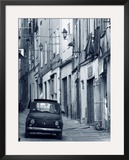 Fiat Driving in Narrow Street  Sassari  Sardinia  Italy