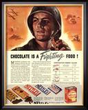 Nestle's  Propaganda Chocolate Sweets WWII Chocolate Is a Fighting Food  USA  1940