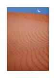 Crescent Moon Over Dunes