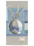Blue Asian Collage I