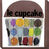 Le Cupcake Dots on Newsprint