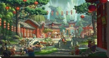 Kung Fu Panda: Village Marketplace - Kung Fu Panda - - LE - Canvas