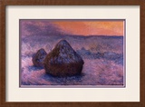 Haystacks in the Setting Sun