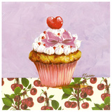 Cupcake Cerise Cœur