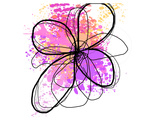 Rose Yellow Abstract Brush Splash Flower II