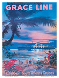 Grace Line  Caribbean c1958