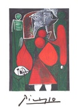 Femme en Rouge su Fauteuil