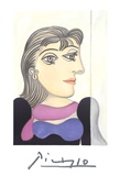 Buste de Femme au Foulard Mauve