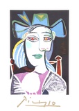 Buste De Femme Au Chapeau Bleu