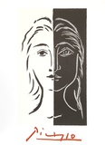 Portrait en Deux Parties Noire et Blanche
