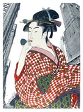 Woman Playing a Poppin (After Utamaro)