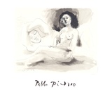 Homme Couchee Et Femme Assise