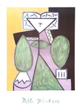 Femme en Vert et Mauve