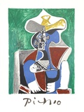 Buste au Chapeau Jaune et Gris
