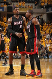 Indianapolis  IN - May 24: Miami Heat and Indiana Pacers - LeBron James and Dwyane Wade