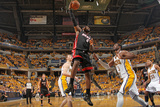Indianapolis  IN - May 24: Miami Heat and Indiana Pacers - LeBron James and Roy Hibbert