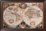 Antique Map  Geographica  Ca 1630