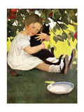 Girl and Cat