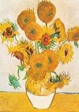 Vase with Fifteen Sunflowers