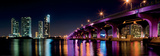 Miami Skyline along the MacArthur Causeway Bridge