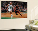 Boston  MA - June 3: Dwayne Wade and Ray Allen
