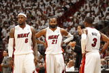 Miami  FL - May 28: LeBron James  Ronny Turiaf and Dwyane Wade
