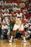 Miami  FL - May 28: LeBron James and Rajon Rondo