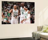 Boston  MA - June 3: Paul Pierce  Kev and Rajon Rondo