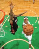 Boston  MA - June 3: Rajon Rondo and Udonis Haslem