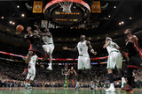 Boston  MA - June 3: LeBron James and Brandon Bass
