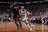 Boston  MA - June 3: Paul Pierce and LeBron James