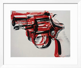 Gun  c1981-82 (black and red on white)