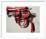 Gun  c1981-82 (black and red on white)