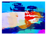 Mustang On The Race Track Watercolor